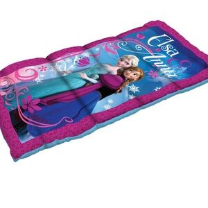 Disney Frozen Camping Sleeping Bag - Blue and Pink